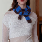 Load image into Gallery viewer, Furry Striped Skinny Knit Scarf Women Autumn N6H251