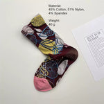 Load image into Gallery viewer, 3D Floral Embossed Seamless Mid-Calf Socks Women N6H010