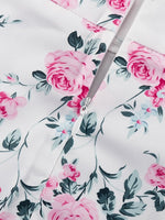 Load image into Gallery viewer, French Detachable Waist Corset Floral Dress N6D107