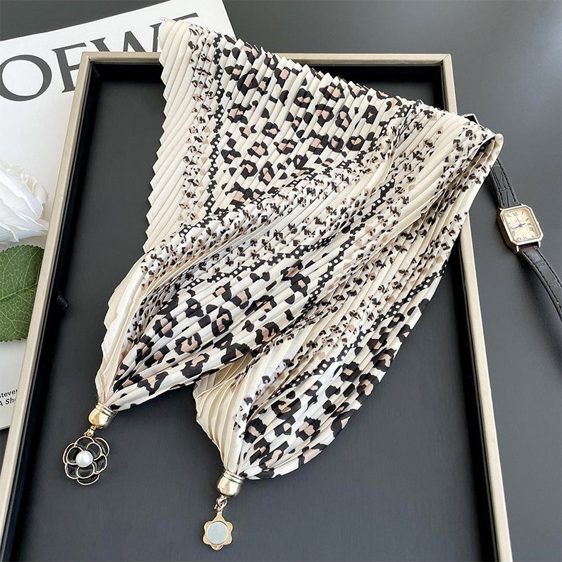 Women's Polyester Printed Scarf Necklace N6J109
