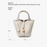 Load image into Gallery viewer, Genuine Leather Bucket Bag Handheld Shoulder Purse N6F148