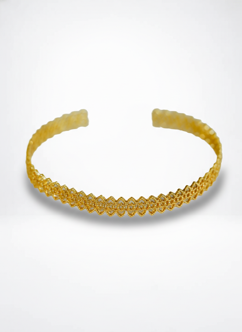 Lace Openwork Geometric Cuff Bracelet Women N6C006