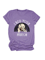 Load image into Gallery viewer, I Beg Your Pardon Print Round Neck T-Shirt Women N6E142
