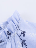 Load image into Gallery viewer, Embossed Embroidery Print Open Front Shirt Women N6C265