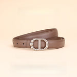 Load image into Gallery viewer, Business Letter Design Genuine Leather Belt Women N6H328