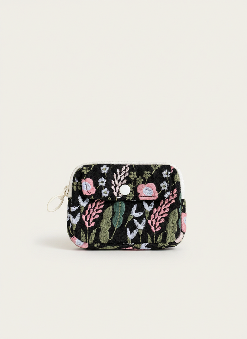 Embroidery Card Holder ID Organizer Pouch N6B123