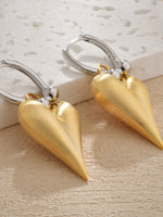 Load image into Gallery viewer, Color Block Brushed Heart Stud Earrings N6C062