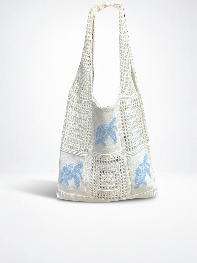 Crochet Turtle Openwork Shoulder Bag Women N6C050