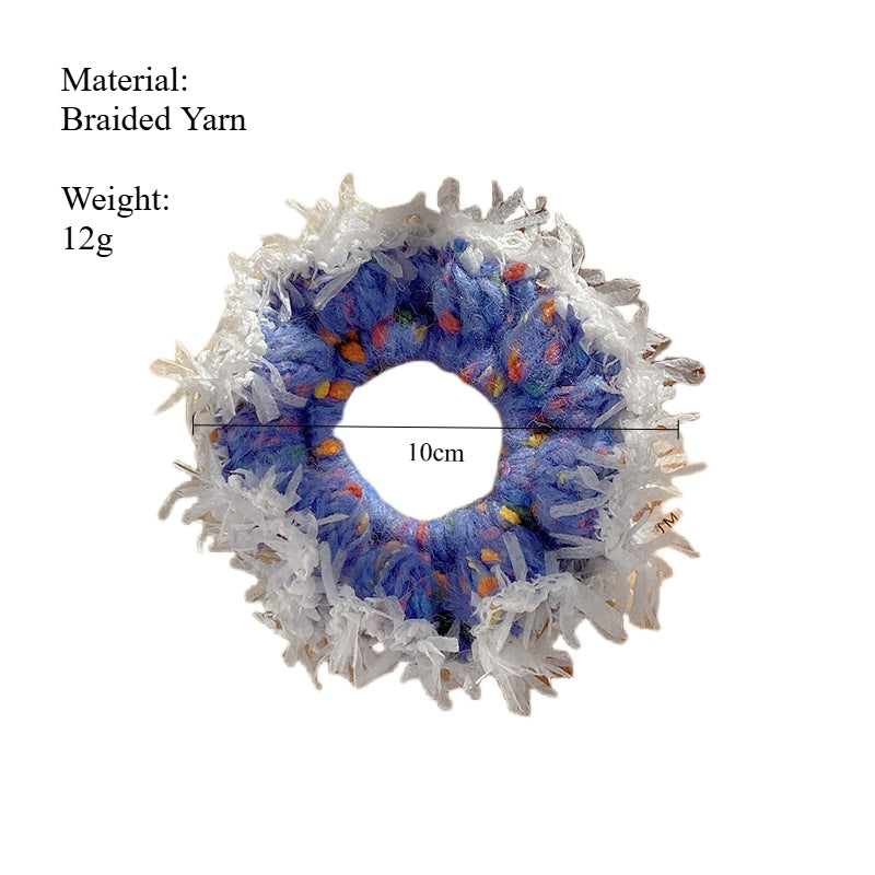 Hand Crocheted Multi Color Continuous Loop Hair Tie S5P435