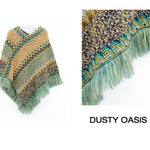 Load image into Gallery viewer, Vintage Geometric Christmas Fringe Pullover Poncho N6K252