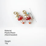 Load image into Gallery viewer, Handmade Red Mushroom and Flower Charm N6D047