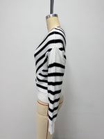 Load image into Gallery viewer, Color Block Off-Shoulder Striped Knit Top Women N6G186
