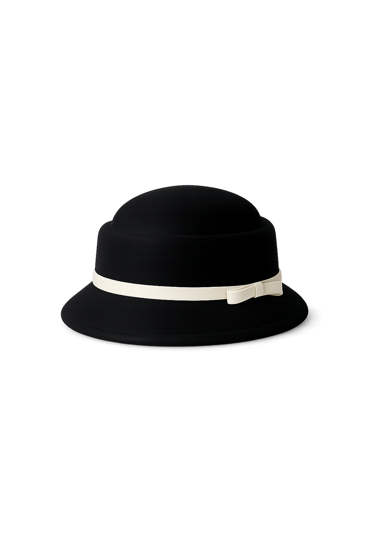 Retro Bow Cloche Sun Hat Women N6C368