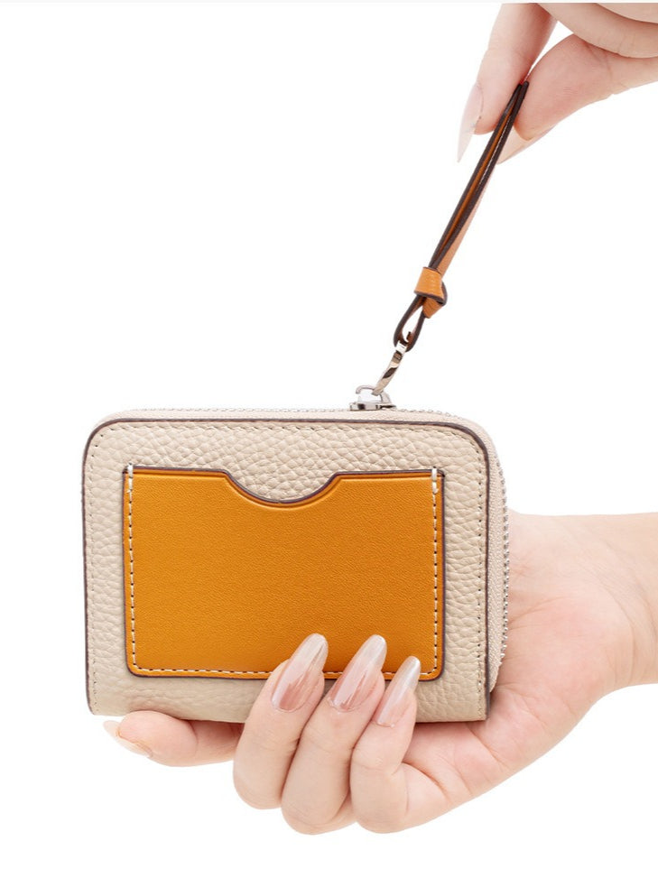 Genuine Leather Accordion Card Wallet Women N6D027