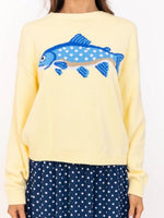 Load image into Gallery viewer, Printed Round Neck Loose Knit Pullover Sweater Women N6H301