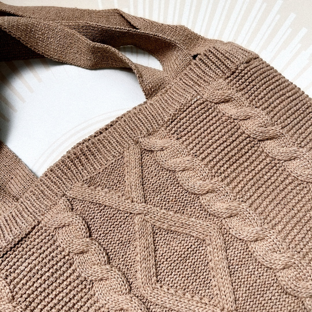 Women's Woven Polyester Vintage Tote Bag N6J164