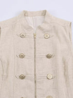 Load image into Gallery viewer, Sleeveless Stand Collar Knot Zip Vest Shorts Set N6F202