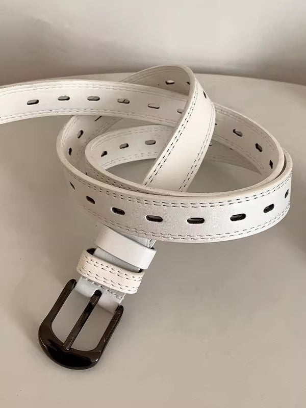 Retro Brown Belt  Fashion PU Leather Buckle Strap N6C074