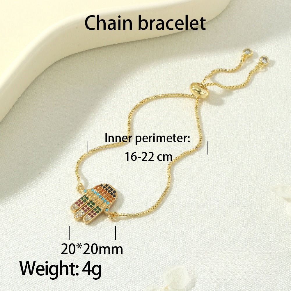 Zircon Letter MAMA Bracelet Women N6D504
