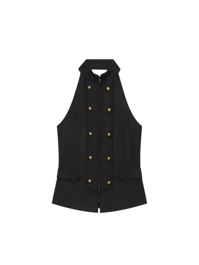 Backless Halter Neck Tank Top Women Fashion N6F200