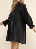 Load image into Gallery viewer, Lantern Sleeve Denim Dress Women  Multiple Colors N5A117
