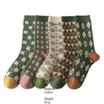Load image into Gallery viewer, Double Needle Knit Mid-Calf Socks Women Cotton N6H022