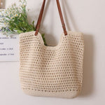 Load image into Gallery viewer, Oversized Openweave Straw Tote Bag Women Vacation N6E033