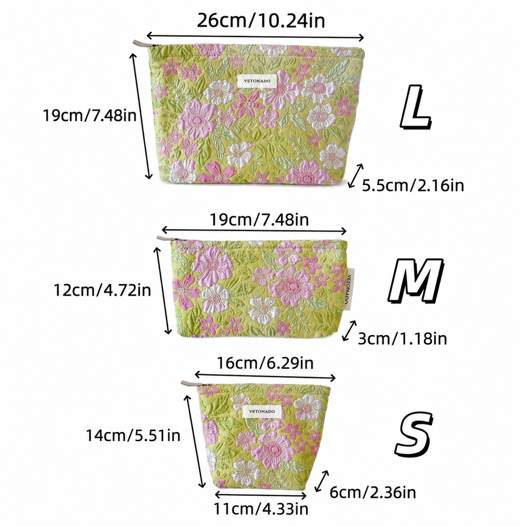 Womens Vintage Floral Jacquard Cosmetic Bag N6K114