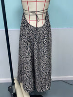 Load image into Gallery viewer, Leopard Print Backless Tie Detail Slip Dress Women N6D213