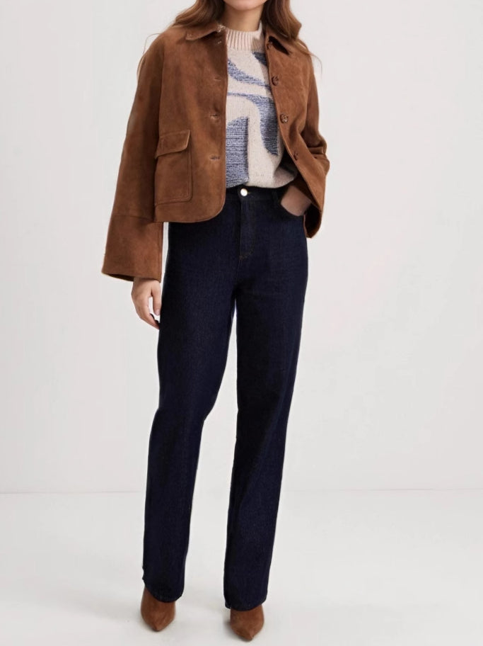 Suede Trench Coat Mid Heavy Brown N5Z574