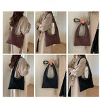 Load image into Gallery viewer, Women's Suede Rivet Dumpling Shoulder Bag N6J113