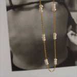 Load image into Gallery viewer, Natural Rice Pearl Minimalist Choker Necklace Women N6H173