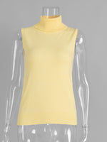 Load image into Gallery viewer, Knit Sleeveless Vest High Neck Tank Top Women Simple N6G132