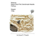 Load image into Gallery viewer, Nepal Wool Felt Curly Sheep Coin Purse Card Holder N6G026