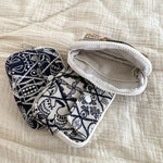Load image into Gallery viewer, Floral Embroidered Cotton Linen Double Layer Coin Purse N6J270