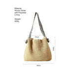 Load image into Gallery viewer, Straw Woven Beach Shoulder Bag Women N6E031