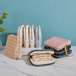 Load image into Gallery viewer, Tassel Zipper Jewelry Pouch Felt Satin Storage Case N6G106