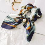 Load image into Gallery viewer, Pearl Pendant Big Scrunchie Bow Hair Tie Women N6H192