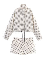 Load image into Gallery viewer, Dot Seersucker Blazer and Shorts Set Women N6C269