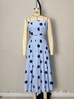 Load image into Gallery viewer, Polka Dot Sleeveless Bodycon Maxi Dress Women N6E161