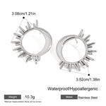Load image into Gallery viewer, Sun Moon Studs Steel Gold Plated   S5P146