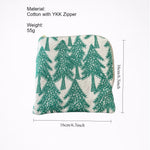 Load image into Gallery viewer, Floral Cotton Pouch YKK Zipper Multipurpose N6F154