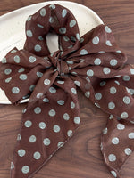 Load image into Gallery viewer, Polka Dot Mesh Long Scarf 180cm Women N6C011