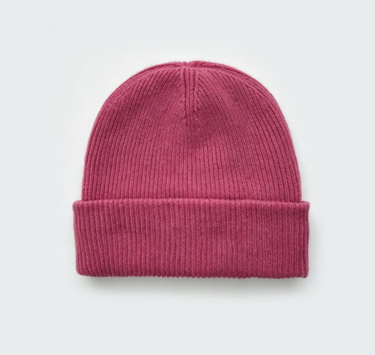 100 Percent Wool Seamless Double Layer Knit Beanie N6K283
