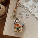 Load image into Gallery viewer, Nepal Handmade Wool Felt Animal Charm Keychain N6G036