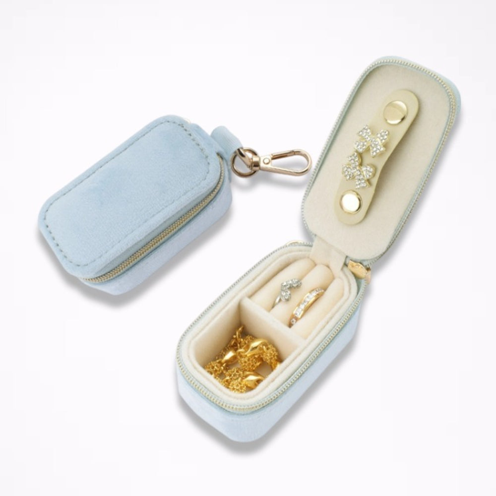 Hanging Keychain Jewelry Case Travel Velvet Women N6E062