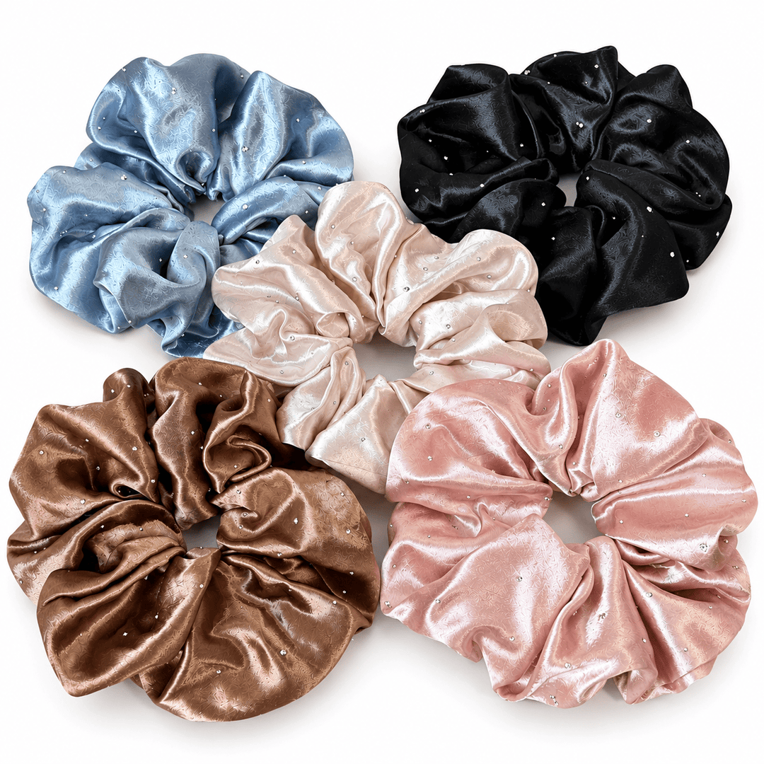 Womens Rhinestone Satin Scrunchie N6K033