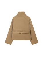 Load image into Gallery viewer, Solid Stand Collar Belted Jacket Women Long Sleeve N6G165