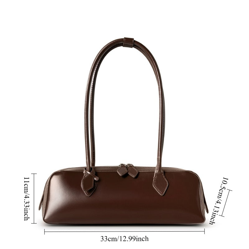 Women's Genuine Leather Baguette Shoulder Bag N6J120