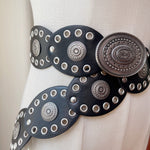 Load image into Gallery viewer, Women's PU Studded Wide Waist Belt N6J132